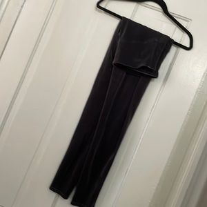 Spanx gray velvet leggings size XL